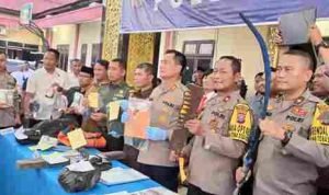 Polres  Pelabuhan Belawan Gelar Konferensi Pres.