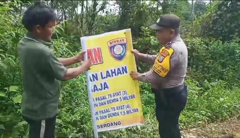 Polsek Gunung Meriah Gencar Himbau Masyarakat Cegah Karhutla