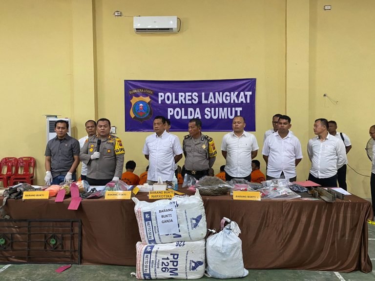 Polres Langkat Rilis Ungkap Kasus Selama Bulan Januari 2024