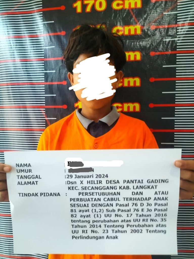 Pelaku Perbuatan Cabul Ditangkap oleh Sat Reskrim Polres Langkat
