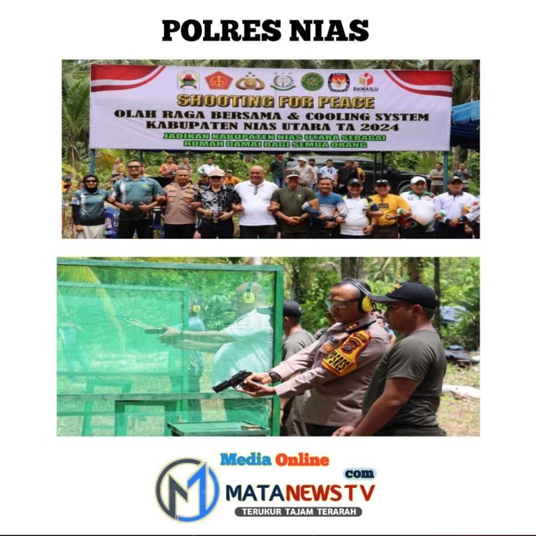 Kapolres Nias Ikuti “Shooting for Peace” Jaga Kondusifitas Pasca Pemilu