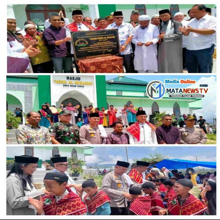 Kapolres Tanah Karo Hadiri Persemian Masjid Taqwa Al-Musannif di Desa Gung Pinto Kecamatan Namanteran