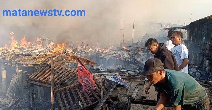 Kebakaran di Bagandeli, Medan Belawan: Kompor Gas Meledak, 12 Rumah Nelayan Ludes Terbakar