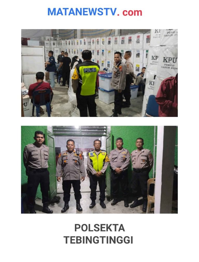Kapolsek Tebing Tinggi Melakukan Pemantauan Proses Pemilu
