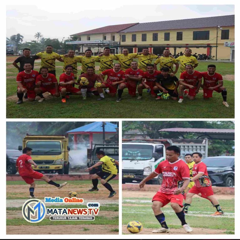 Polresta Deli Serdang Gelar Pertandingan Sepak Bola untuk Mempererat Silaturahmi