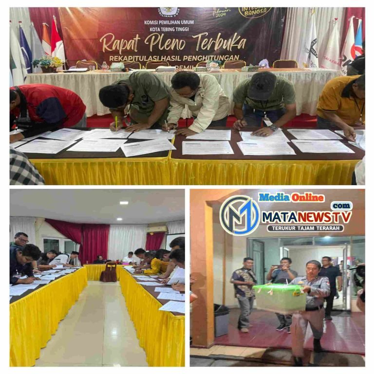 Rekapitulasi Suara Tingkat Kota Tebing Tinggi Berakhir dengan Aman dan Kondusif.