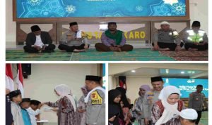Keluarga Besar Polres Tanah Karo Gelar Buka Puasa Bersama Anak Yatim Dan Berikan Santunan