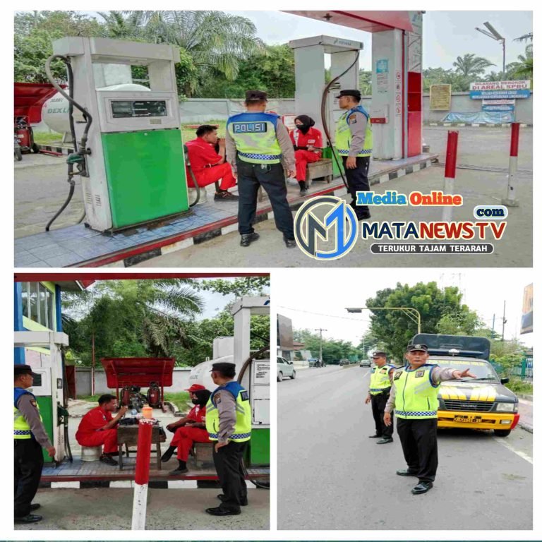 Polsek Padang Hilir Tingkatkan Patroli Dialogis, Cegah Kriminalitas dan Cek Stok BBM Selama Libur Lebaran