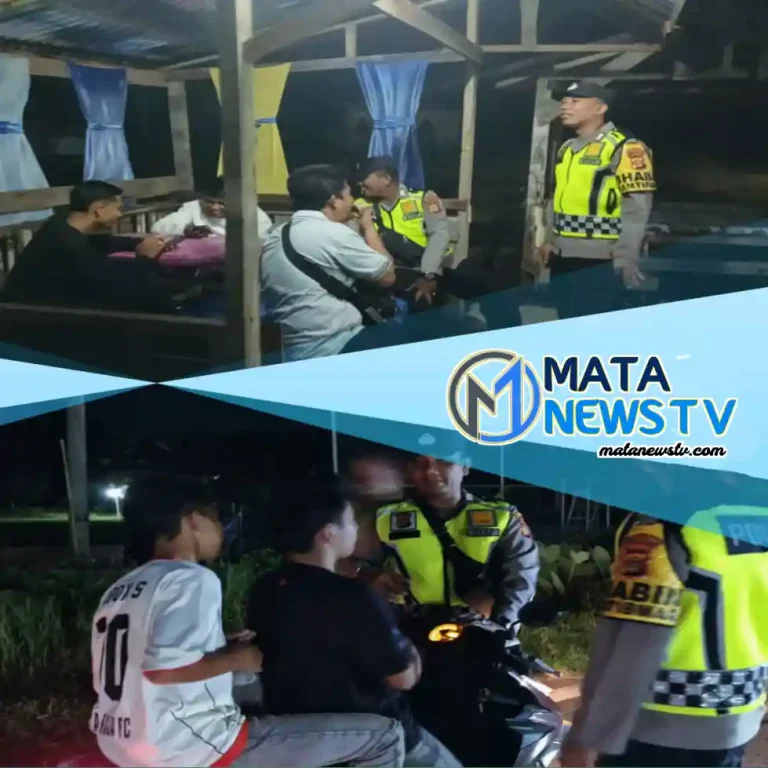 Polsek Trumon Timur Terus Patroli Malam Demi Stabilitas Pasca Pemilu