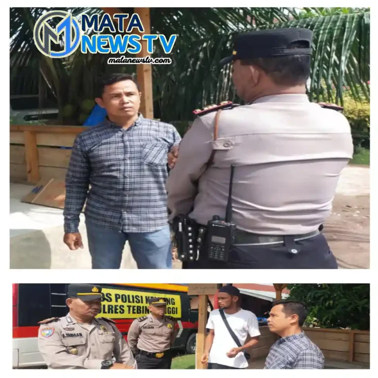 Cek Pos Satkamling, Kasat Binmas Polres Tebing Tinggi Berikan Arahan.