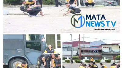 Personil Polres Nias Selatan Lakukan Kegiatan Kurve untuk Lingkungan Mako yang Bersih