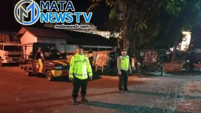 Polsek Rambutan Laksanakan Patroli Blue Light, Antisipasi Gangguan Kamtibmas