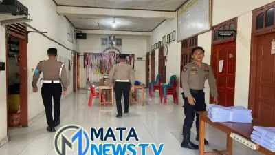 Pengamanan Operasi “Mantap Brata Toba 2023-2024” di Kantor KPU Kabupaten Nias Selatan