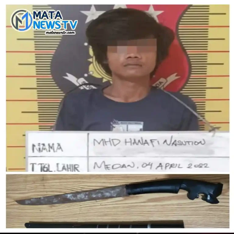 Polsek Belawan Tangkap Pelaku Penganiayaan dengan Parang di Jalan Sumatera