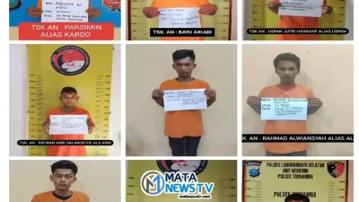 Polres Labusel Gerebek 9 Lokasi Transaksi Narkoba, 11 Tersangka Diamankan