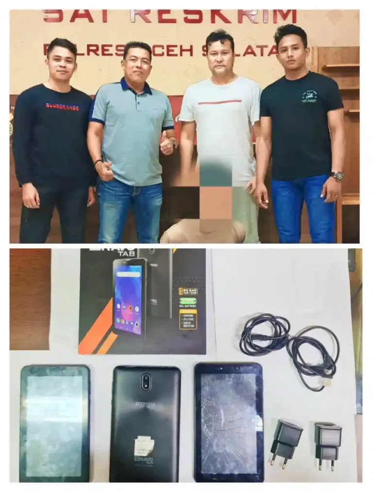 Satreskrim Polres Aceh Selatan Amankan Pelaku Pencurian Tablet di Sekolah