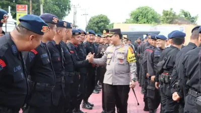 Kapolres Labuhanbatu Berikan Penghargaan Kepada Personel BKO Brimob Atas Dedikasi dan Kontribusinya