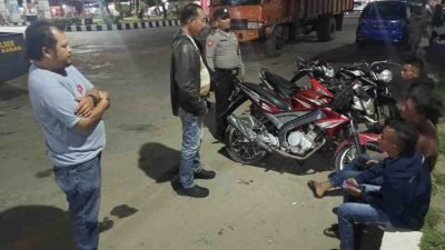 Polsek Sei Kanan Gelar Patroli Malam, Himbau Kamtibmas di SPBU dan Keramaian