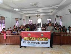 Polsek Kampung Rakyat Gelar “Minggu Kasih” di Gereja HKBP Immanuel Sei Kalam