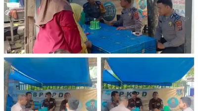 Sambang Dengan Kepala Lingkungan, Sat Binmas Polres Tebing Tinggi Beri Arahan Pencegahan Penipuan Online