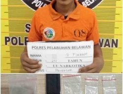 Sempat Berusaha Melarikan Diri, Sat Narkoba Polres Pelabuhan Belawan Berhasil Tangkap Pengedar Shabu di Nelayan Indah