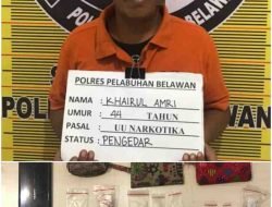 Satuan Narkoba Polres Pelabuhan Belawan Tangkap Pengedar Narkoba di Jalan Pancing