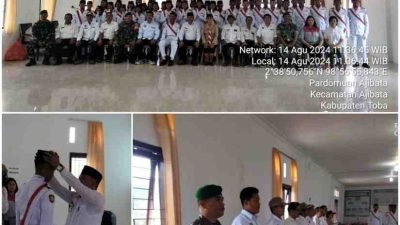 Penyematan Paskibraka Kecamatan Ajibata: Kolaborasi Tiga Sekolah dan Dukungan Penuh Pemerintah