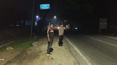 Polsek Lima Puluh Gelar Patroli Malam, Cegah Kejahatan dan Balap Liar