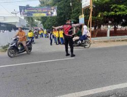 Kanit Samapta Polsek Labuhan Ruku Laksanakan Strong Point di SMP Negeri 1 Talawi