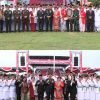 Khidmat dan Meriah, Kapolres Simalungun Pimpin Upacara Penurunan Bendera HUT RI ke-79 di Stadion Per...