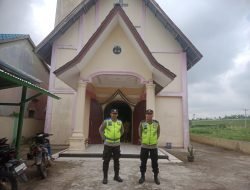 Polsek Tebing Tinggi Amankan Ibadah di Dua Gereja