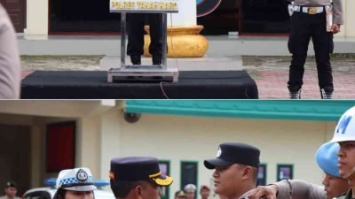 Polres Tanah Karo Gelar Apel Pasukan Ops Mantap Praja Toba 2024 untuk Pengamanan Pilkada
