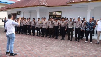 Polresta Deli Serdang Amankan Proses Pendaftaran Pasangan Calon Bupati dalam Pilkada Serentak 2024