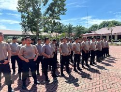 Sat Samapta Polres Langkat Gelar Latihan Dalmas Dalam Rangka Ops Mantap Praja Tahun 2024