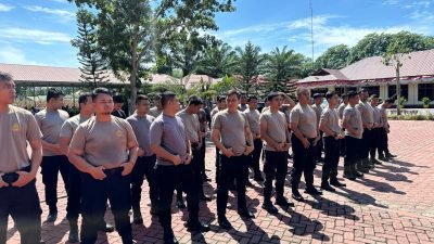 Sat Samapta Polres Langkat Gelar Latihan Dalmas Dalam Rangka Ops Mantap Praja Tahun 2024