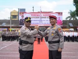 Pisah Sambut Kapolres Tanah Karo : AKBP Wahyudi Rahman Serahkan Jabatan Kepada AKBP Eko Yulianto