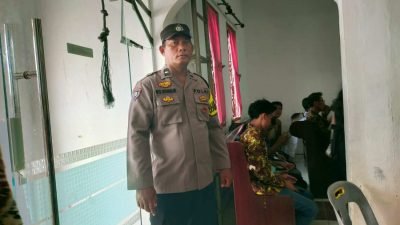 Polsek Medang Deras Amankan Ibadah Minggu di Gereja HKBP Cengkring Pekan