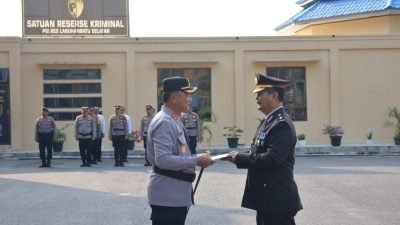 Upacara Wisuda Purna Bakti Kabag Ren Polres Labuhanbatu Selatan Berlangsung Khidmat