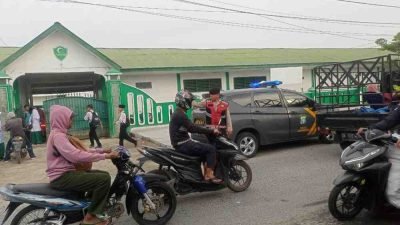 Kanit Samapta Polsek Labuhan Ruku Gelar Strong Point di Simpang Empat Alwasliyah