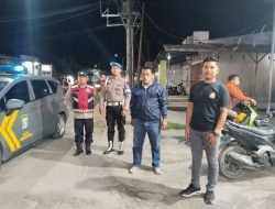 Polsek Labuhan Ruku Gelar Patroli Malam untuk Antisipasi Gangguan Kamtibmas di Tanjung Tiram