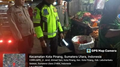 Patroli Preventif Polsek Kotapinang Jaga Keamanan di Pasar Inpres Kotapinang