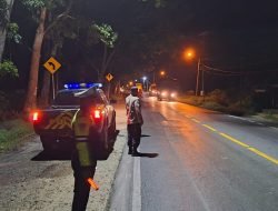 Polsek Kampung Rakyat Gelar Patroli Blue Light untuk Antisipasi Geng Motor dan Kejahatan Jalanan