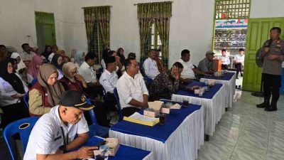 Kapolsek Lima Puluh Hadiri Rapat Koordinasi Pemerintahan di Desa Kwala Gunung