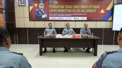Kadiv PAS Kemenkumham Sumut Perkuat Tugas dan Fungsi di Lapas Narkotika Langkat: Laksanakan Tugas Sesuai SOP.