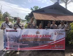 Polsek Tanah Jawa Gelar “Minggu Kasih”, Bagikan Sembako kepada Warga Kurang Mampu di Huta IV Sosor Tongah