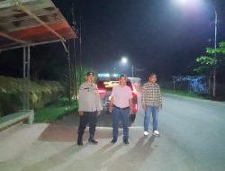 Polsek Lima Puluh Gelar Patroli Malam, Jaga Kondusifitas Kamtibmas di Jalinsum dan Sekitarnya