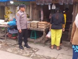 Polsek Kotapinang Gelar Patroli Preventif di Pusat Pasar Kotapinang