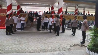 Polres Langkat Amankan Launching Jingle dan Maskot Pilkada 2024 dalam Suasana Meriah