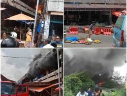 Pasar Horas Pematang Siantar Dilanda Kebakaran, Api Belum Dapat Dipadamkan