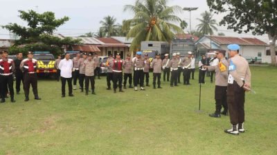 Polres Batubara Kerahkan Ratusan Personel Amankan Pengundian Nomor Urut Calon Bupati dan Wakil Bupati
